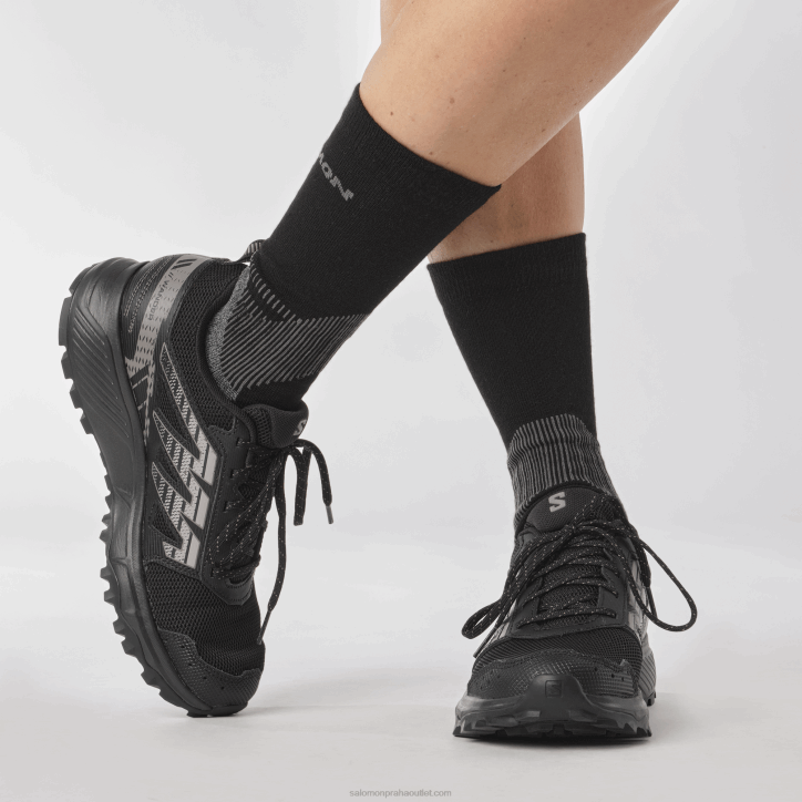 Salomon černé/švestkové kotě/racka dámské běžecké boty - wander 28B61546