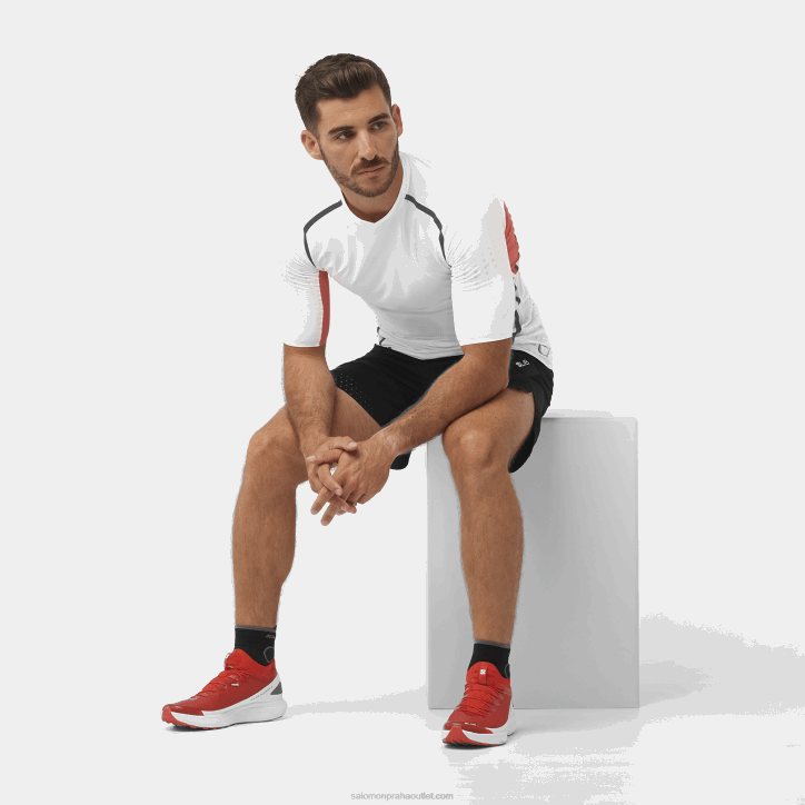 Salomon ohnivě červená/bílá dámské trailové běžecké boty - s/lab pulsar 2 28B61519