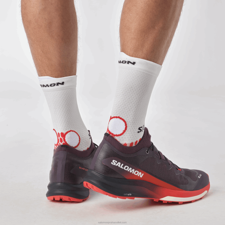 Salomon švestka dokonalá/ohnivá červená/bílá dámské trailové běžecké boty - s/lab ultra 3 28B61508
