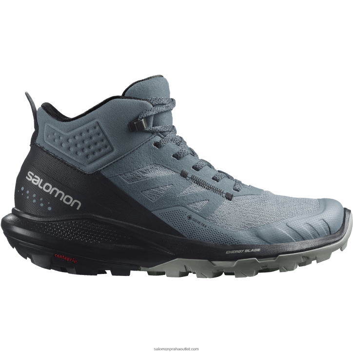 Salomon bouřlivé počasí/černo/kované železo dámská turistická obuv - outpulse mid gore-tex 28B61116