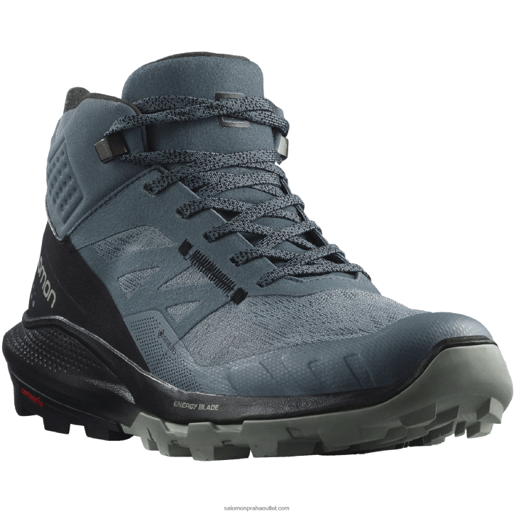 Salomon bouřlivé počasí/černo/kované železo dámská turistická obuv - outpulse mid gore-tex 28B61116