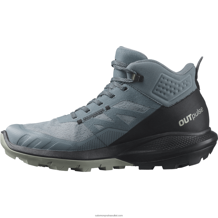 Salomon bouřlivé počasí/černo/kované železo dámská turistická obuv - outpulse mid gore-tex 28B61116