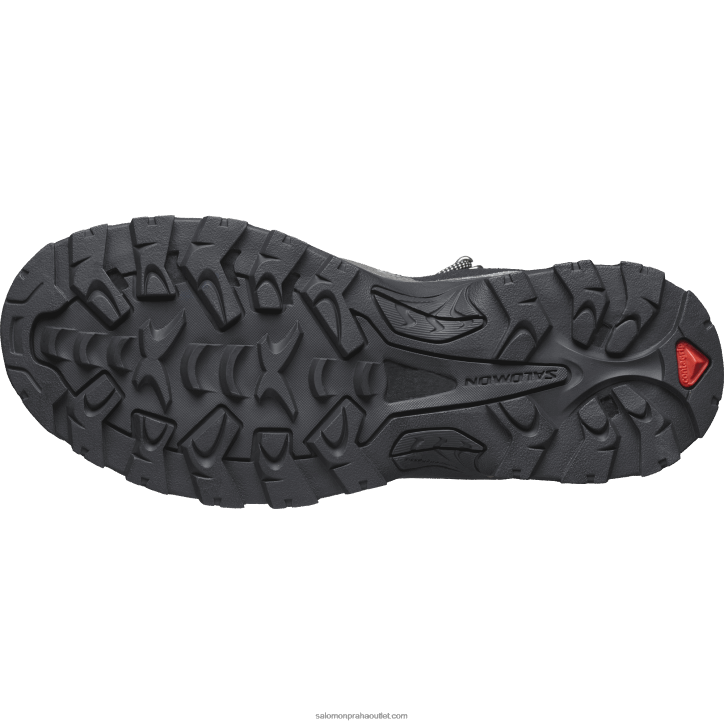 Salomon černá/magnet/tiché stínidlo dámské kožené turistické boty - quest rove gore-tex 28B61142