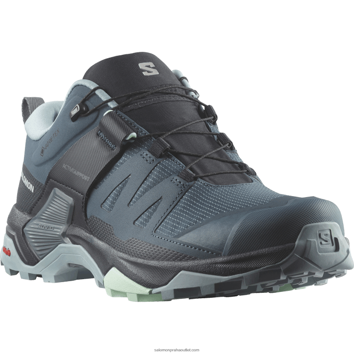 Salomon hvězdář/uhlíková/kamenná modrá dámská turistická obuv - x ultra 4 goretex 28B61138