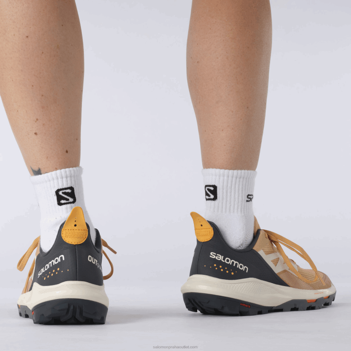 Salomon pískavice řecké seno / eben / planoucí pomeranč dámská turistická obuv - outpulse 28B61281