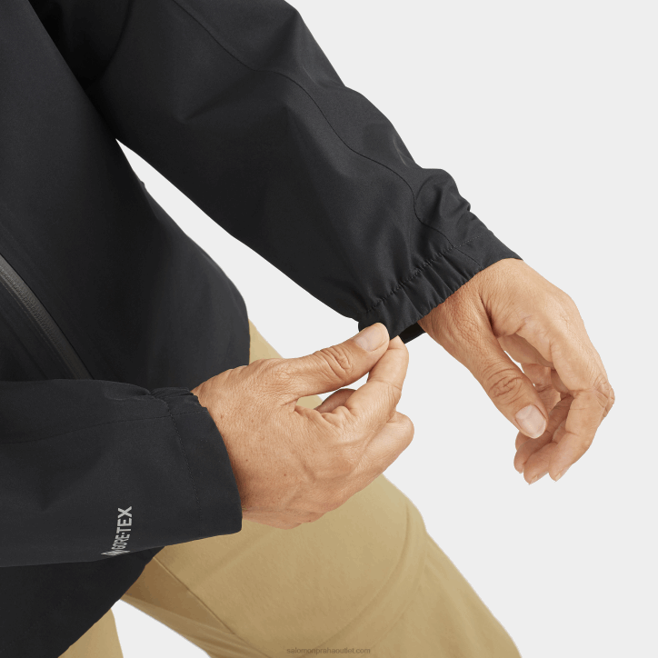 Salomon Tmavě černá dámská skořápková bunda - obrys gore-tex 2,5l 28B6845