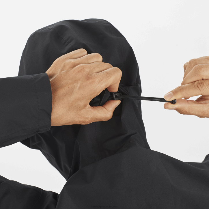 Salomon Tmavě černá dámská skořápková bunda - obrys gore-tex 2,5l 28B6845