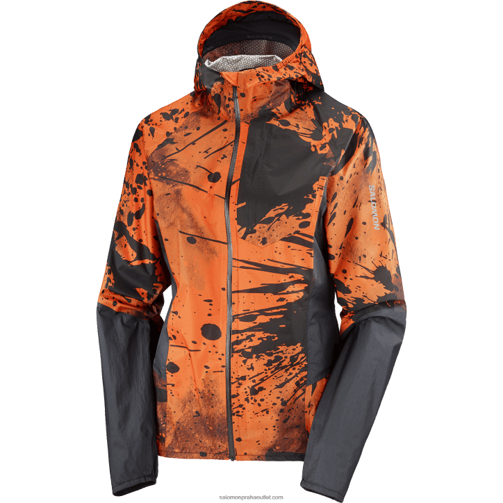 Salomon šarlatový ibis/ao/tobolka dámská skořápková bunda - bonatti voděodolná 28B6843