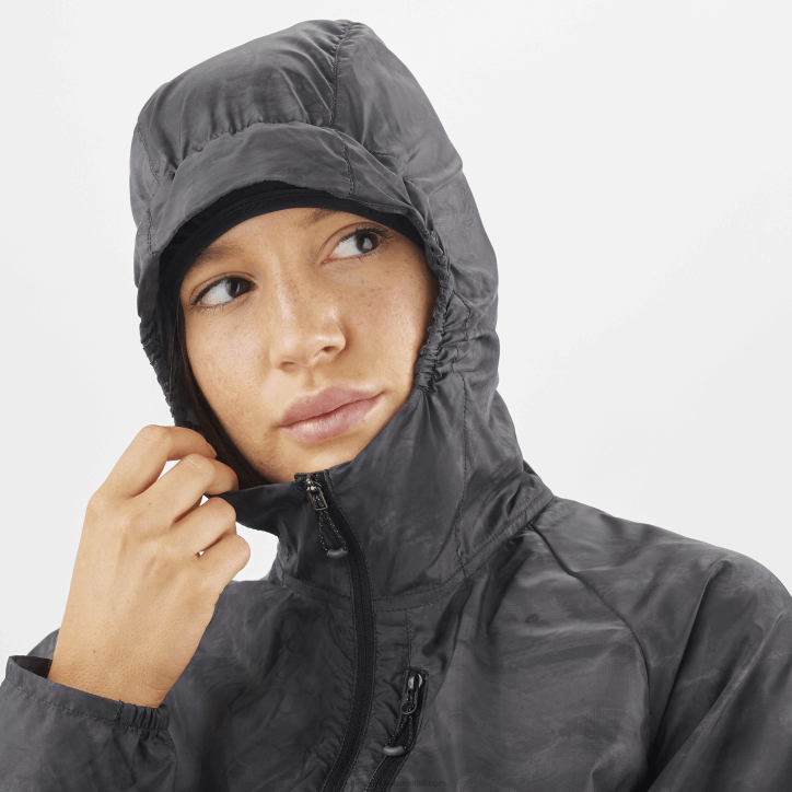 Salomon periskop/ao/hluboká černá dámská větrovka - bonatti cross wind 28B6854