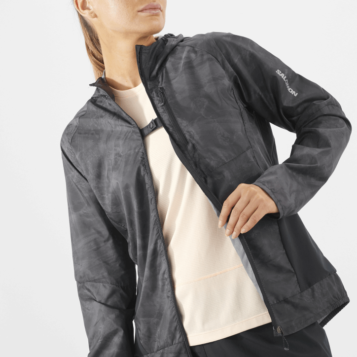 Salomon periskop/ao/hluboká černá dámská větrovka - bonatti cross wind 28B6854